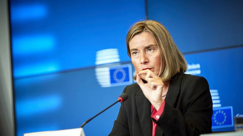 AB Yüksek Temsilcisi Mogherini - BM Suriye Özel Temsilcisi Pedersen basın toplantısı