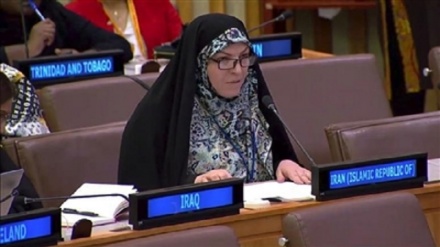 İran heyeti,  kadının konumu Komisyonu oturumunda Amerika  yaptırımlarını kınadı