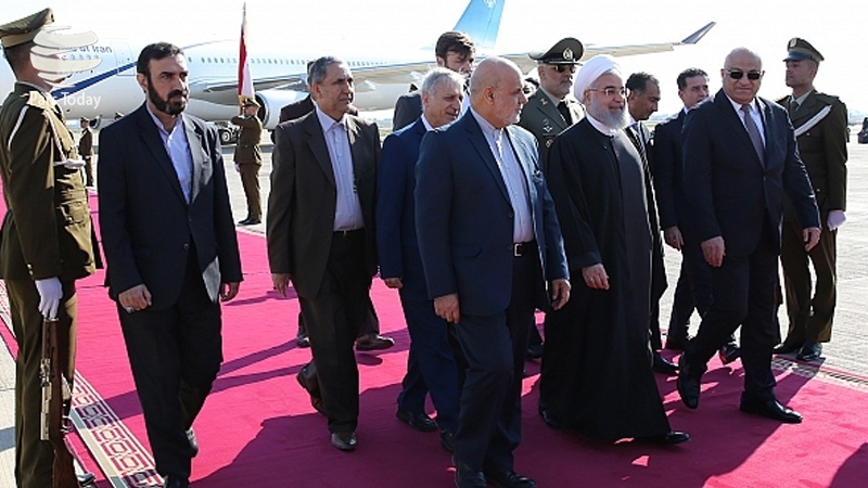 Presiden RII Hassan Rouhani tiba di Irak.