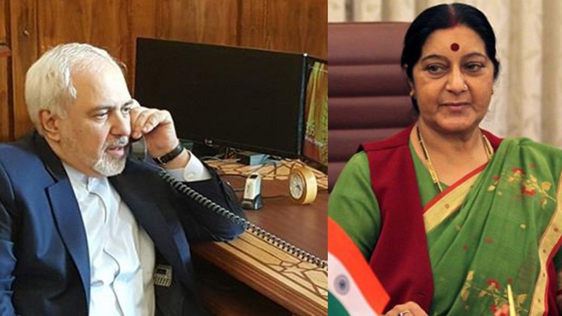  ظریف در تماس تلفنی با وزیر خارجه هند: اختلافات منطقه از طریق گفت وگو حل وفصل شود
