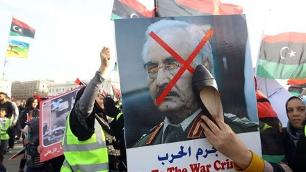 Trump talks to Haftar on phone, Libyans protest against foreign intervention