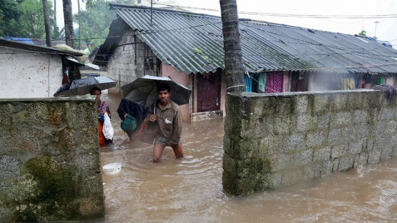 インドでの洪水