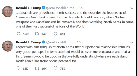 Trump'tan Kim ile üçüncü zirve mesajı
