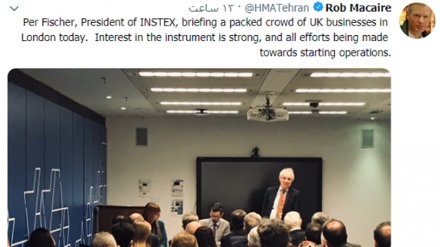 在イラン英国大使、「ＩＮＳＴＥＸ運用開始に向けて全力を尽くした」