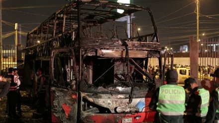 Bus fire leaves at least 20 dead in Peru capital