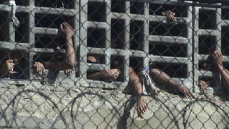 イスラエルの刑務所でのパレスチナ人捕虜ら