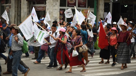 Campesinos guatemaltecos protestan contra corrupción
