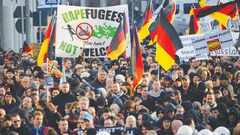 Para pendukung Gerakan PEGIDA Jerman. (dok)