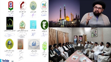 भारत के वरिष्ठ शिया धर्मगुरू मौलाना कल्बे जवाद के समर्थन में पवित्र नगर क़ुम के धर्मगुरुओं और छात्रों के संगठनों की विशाल जनसभा