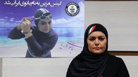 ثبت نام بانوی شناگر ایرانی در گینس 