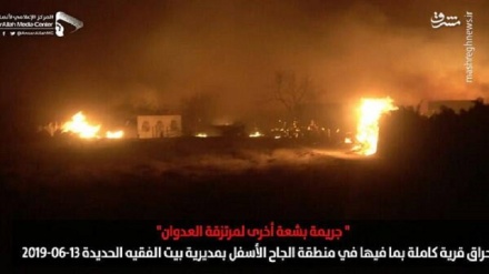 Saudíes incendian una aldea en Yemen