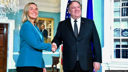 Bahas Iran, Mogherini Temui Pompeo