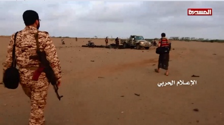 यमनियों ने एमक्यू-9 ड्रोन मार गिराया, सऊदी सेना ने आख़िर मलबे पर क्यों की बमबारी + वीडियो