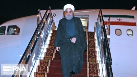 ورود « حسن روحانی » به تاجیکستان 