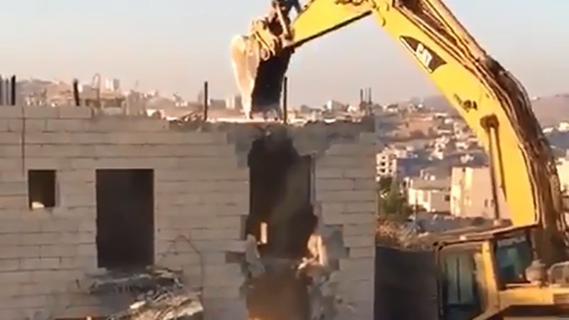 シオニスト政権がパレスチナ人住宅を破壊