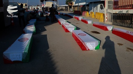 ورود پیکر 64 شهید دفاع مقدس به ایران اسلامی