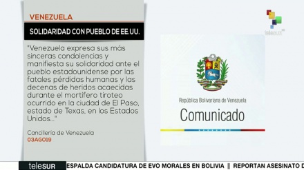 Video: Gobierno de Venezuela expresa condolencias a pueblo estadounidense