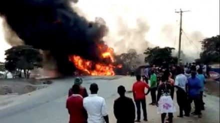 Fuel truck blast in Uganda leaves 19 dead