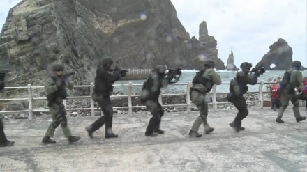 韓国軍が、竹島付近での軍事演習を開始