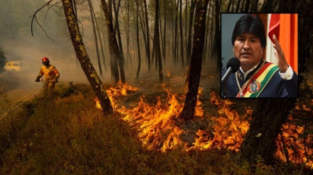 Morales suspende campaña electoral y acepta ayuda para el incendio
