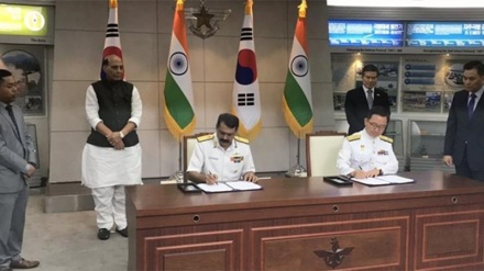 インドと韓国が軍事協力合意書に調印