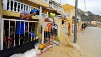 スペイン南東部での洪水