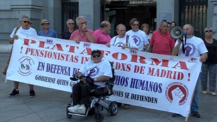 Españoles exigen un sistema de pensiones público digno