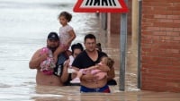 スペイン南東部での洪水