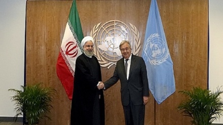 روحانی در دیدار گوترش: ننگ جنایات آمریکا در قبال ملت ایران و سکوت سازمان ملل در تاریخ خواهد ماند 