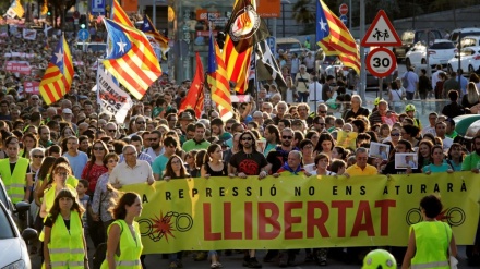 Protestan en Barcelona en apoyo a CDR