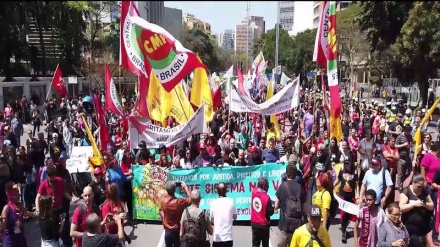 Marcha contra políticas de Bolsonaro en Día de la Independencia+Video