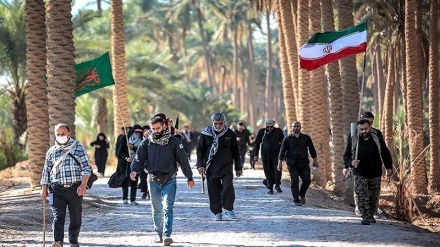 Arba'een pilgrims walking from Najaf to Karbala (2)