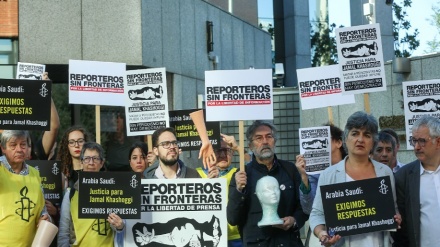 Protestan en Madrid por caso Khashoggi