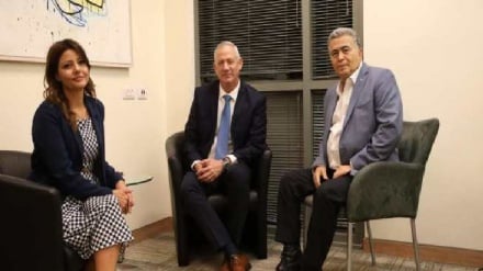 בני גנץ נפגש עם פרץ ולוי-אבקסיס