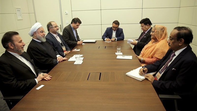 ローハーニー大統領とバングラデシュのハシナ首相の会談