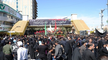 Mourners march in the holy city of Mashhad to mark Arba’een