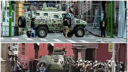 Evo Morales denuncia cerco militar a plaza en La Paz, Bolivia
