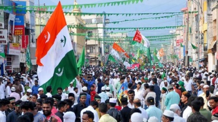 راهپیمایی مسلمانان هند به مناسبت میلاد پیامبر(ص)