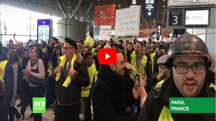 Paris : manifestation des Gilets jaunes à l’aéroport de Roissy  