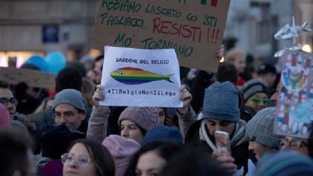 Italy's 'Sardines' pack Rome for anti far-right rally