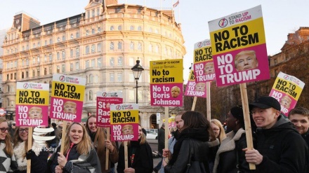 Londra'da Trump'a protesto!