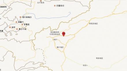 在新疆发生5.7级的地震