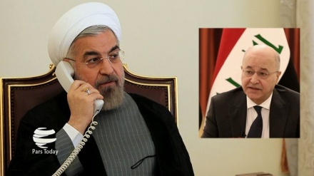 鲁哈尼在与巴勒姆•萨利赫通话：应该回应美国的侵略和干涉