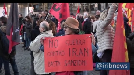 Roma'da ABD'nin terör eylemi protesto edildi