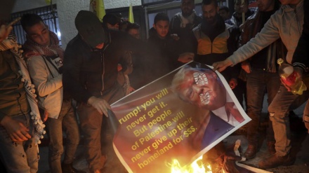 Palestinezët kanë djegur foton e Donald Trump