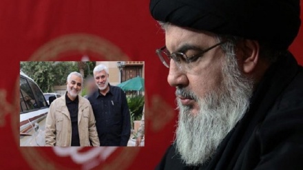 پیام دبیرکل حزب الله درباره شهادت سردار سلیمانی: به این شهادت باعظمت غبطه می‌خورم