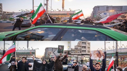  Iraníes celebran los ataques contra bases de EEUU+Video