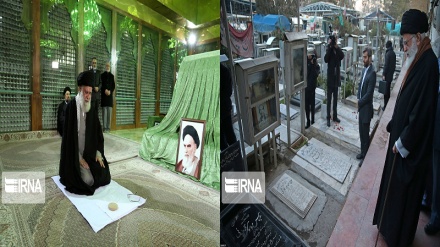 इस्लामी क्रान्ति के वरिष्ठ नेता की इमाम ख़ुमैनी के रौज़े पर श्रद्धांजलि के साथ इस्लामी क्रान्ति का 10 दिन का जश्न शुरु