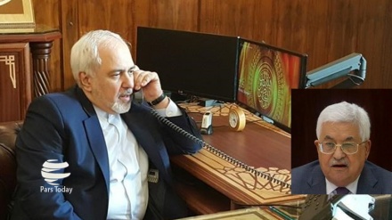 ظریف در تماس با محمود عباس: ایران از حقوق مردم فلسطین حمایت می‌کند