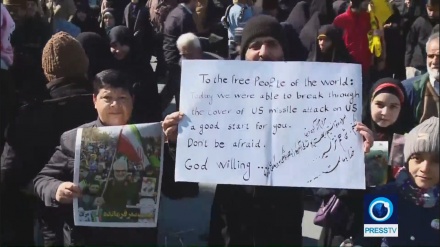 Eýran ilaty millionlarça bolup yslam ynkylabynyň ýeňişe ýeten gününiň 41-nji ýyllygynda ýol ýörişliklere goşuldylar